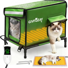 Heated Cat House for outside Use 900D Oxford Cloth, outside Cat House Weatherpro