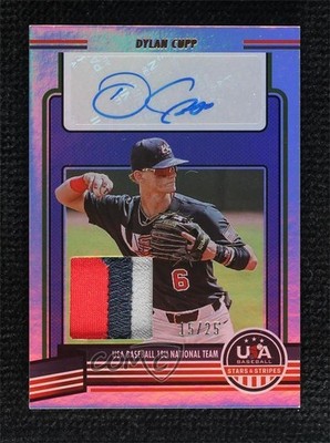 2023 USA Baseball Stars & Stripes Materials Prime 15/25 Dylan Cupp Auto 0j81