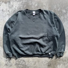 Vintage 90s Russell Athletic Faded Spruce Green Sweatshirt Size XL