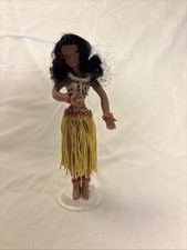 Mid century Bendable 7 In. Hawaiian Curvy Hula Doll In Original Box