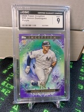 2024 Topps Inception #38 Jasson Dominguez Purple RC 084/150 CGC Mint 9 Yankees
