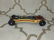 Vintage Pinewood Derby BSA Wooden Race Car Made in USA 7" L