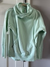Lululemon Mint Green Long Sleeve Cowl Neck Pockets Pullover Sweatshirt Size 6