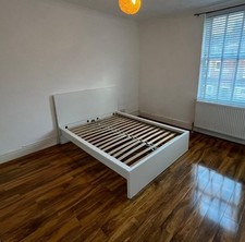 IKEA White Double Bed Frame Mattress Not Included