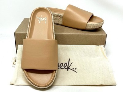 Beek Pelican Jute Platform Slide Sandals Beach Women Size 7 NIB