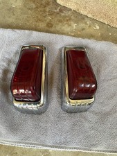 1946-48 Desoto Tail Light Pair With Chrome Bezels