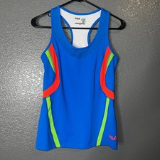 FILA Sport Running Tank Top Blue Racerback Athletic Women  s M