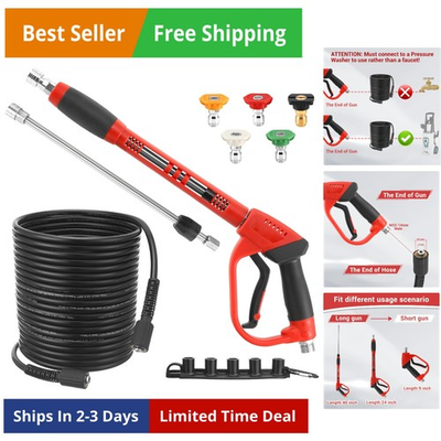 #ad #ad Pressure Washer Gun and Hose Kit 50 FT Power Washer Hose and Replacement Wan... $97.82