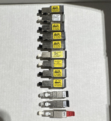 AFL SC to SC/UPC SM Optical Fiber Attenuator 10dB CO92789 Silver  Lot of 12