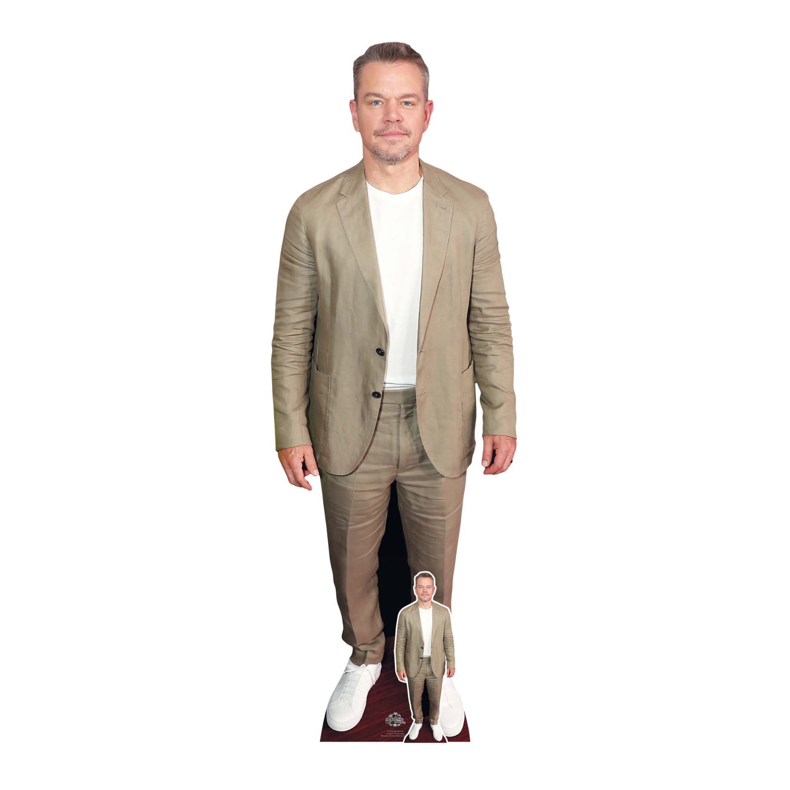 Matt Damon Lifesize Cardboard Cutout with Free Mini Celebrity Standee / Standup