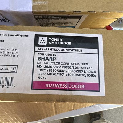 Genuine Sharp MX-61NTMA (MX61NTMA) Magenta Toner Cartridge