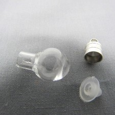 Bulb Ball Flask Clear Glass Vial 1 inch Bottle Charm Cremation Ashes Pendant