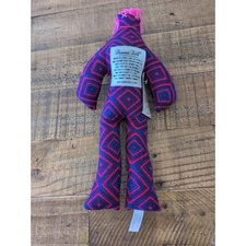 2015 Dammit Doll Geometric Diamond Harlequin Pattern Purple/Pink 12” Orig. Tag