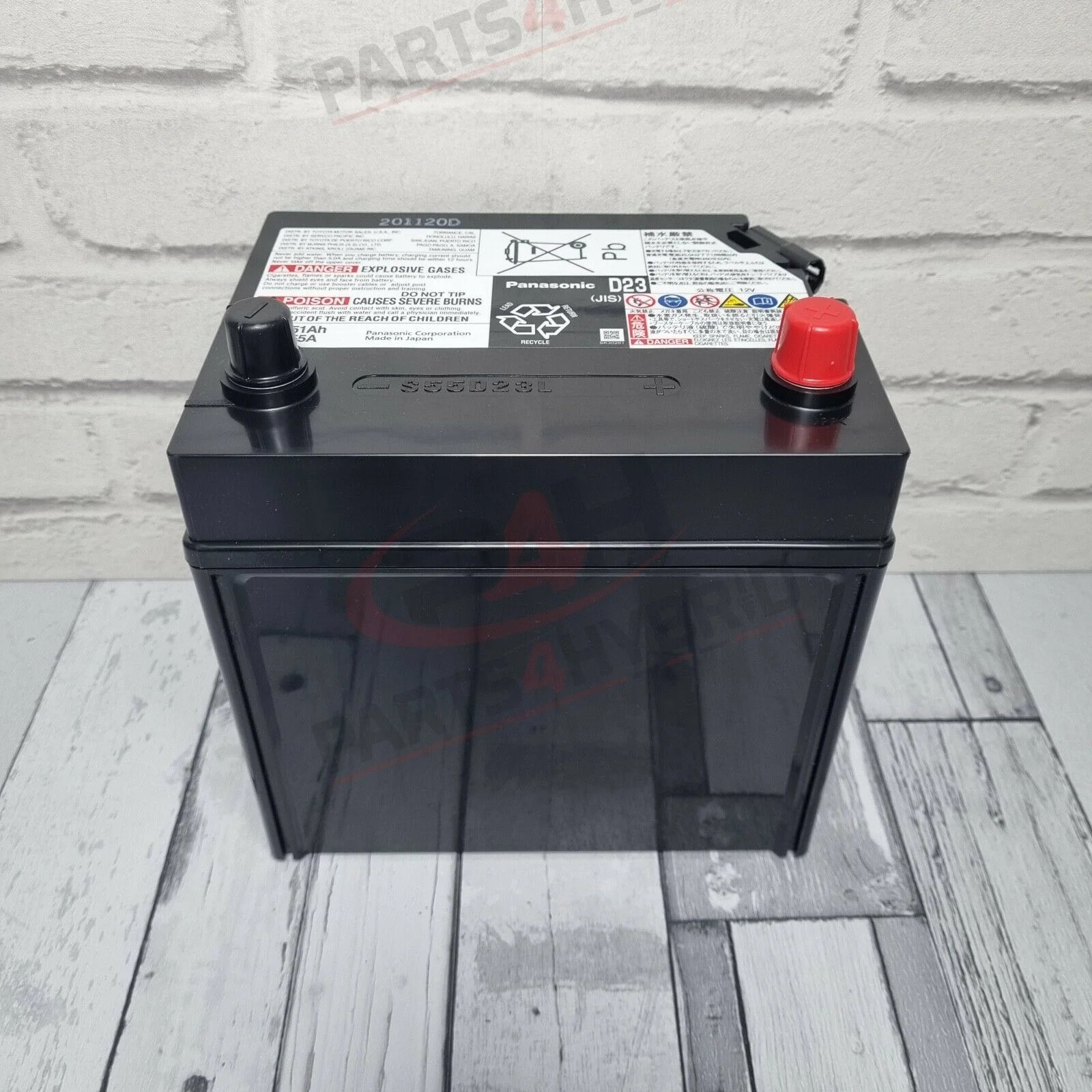GENUINE TOYOTA VELLFIRE 12V BATTERY PANASONIC S55D23L TEMP SENSOR JAPANESE