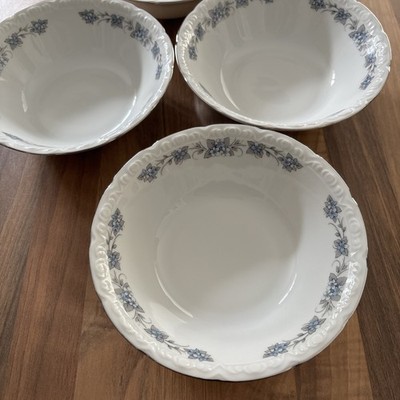 Mitterteich Bavaria Germany Porzellan Vergissmeinnicht Schale Blumenmuster x 4