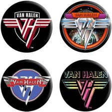 Van Halen Button Set (Set of 4) - New, Officially Licensed