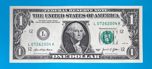 July 26, 2004 (L 07262004 K) BIRTHDAY Note $1 One Dollar Bill *UNC* - Picture 2 of 4