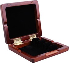 Maroon Wooden Bassoon Reed Case Box Protector for 3pcs Basson Reeds 3pcs 