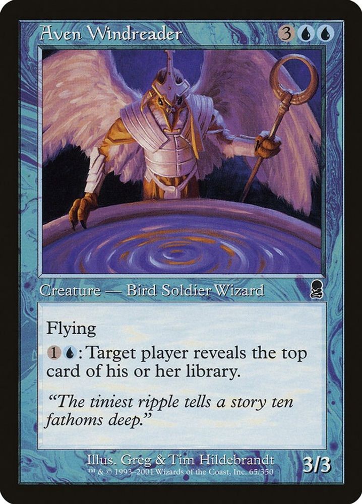 2001 Magic: The Gathering: Odyssey - Aven Windreader (#65, C, Moderately Played)