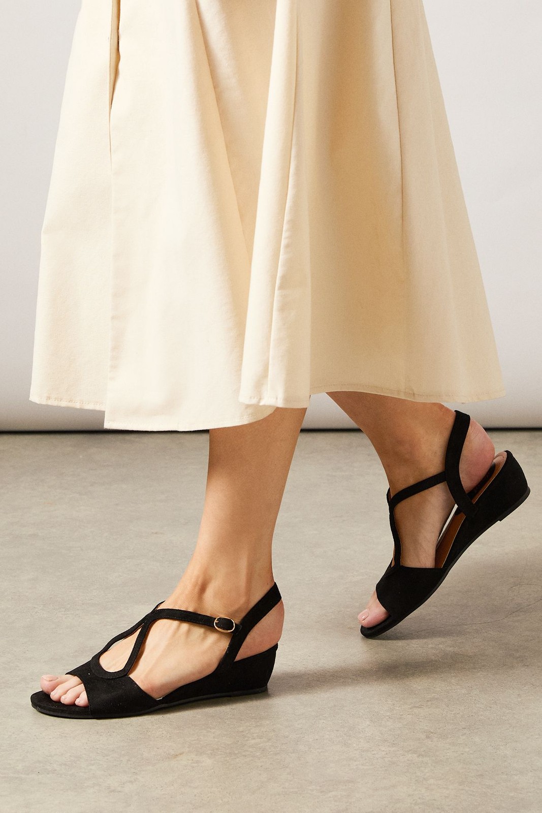 SAOLA Buono Per La Suola Zeppe Nere Naturali Donna Tacchi Casual