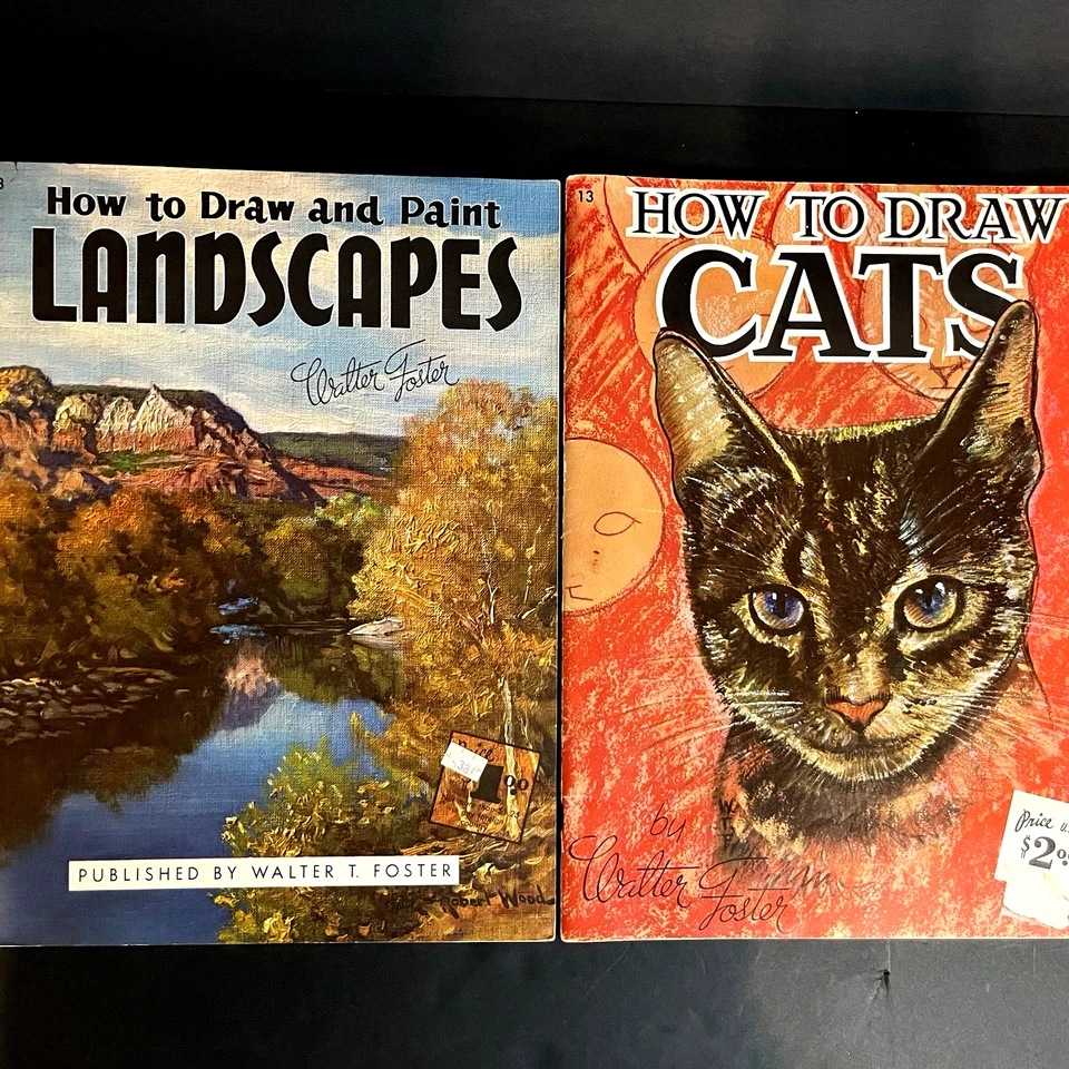 Cómo dibujar y pintar paisajes Walter T. Foster Mix Lote 9 libros arte grande Foto 3 de 4
