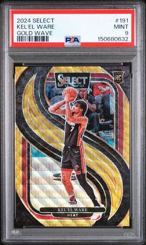 2024 PANINI SELECT GOLD WAVE #191 KEL'EL WARE ROOKIE RC 1/10 PSA 9
