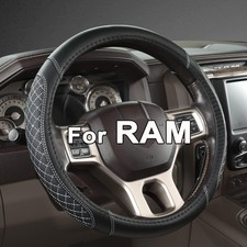 Customized Auto Car Steering Wheel Cover for Dodge RAM 1500 2500 3500 15.5-16