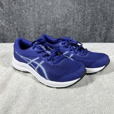 ASICS Running Shoes Kids Size 4 Blue Mesh Lightweight Cushioned 1014A259
