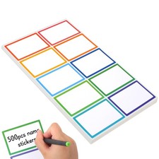 Utron 500Pcs Name Labels, 3.5x2.25 inch Blank inch, Multiple 