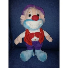 SUGARLOAF 16" Red Nose Clown Plush Big Smile, Red Vest Purple Pants & Hat