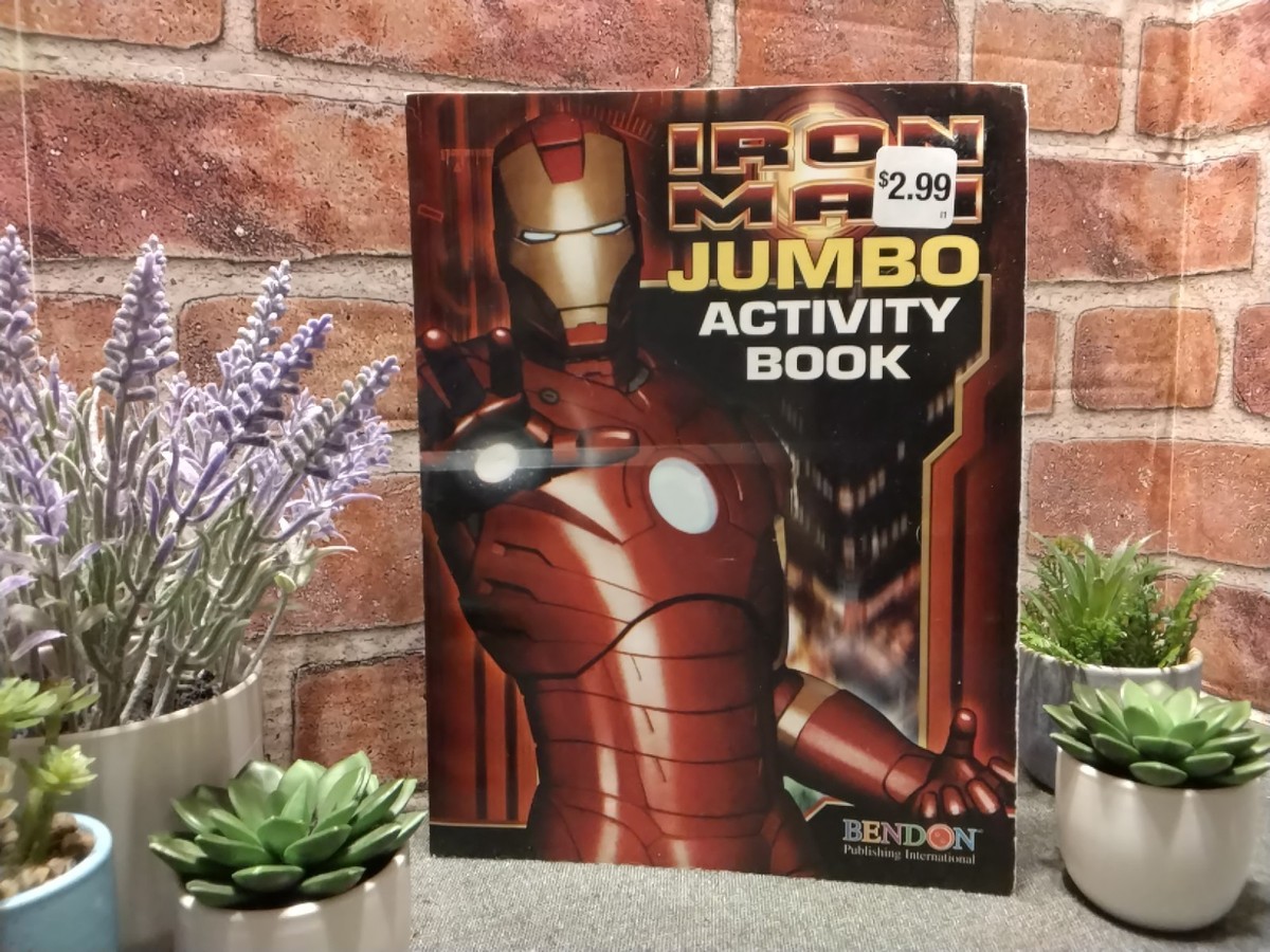 Vtg 2008 Iron Man JUMBO Coloring And Activity Book! MARVEL Made In