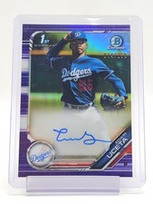 EDWIN UCETA 2019 BOWMAN CHROME 1ST PURPLE REFRACTOR AUTOGRAPH DODGERS Q7139