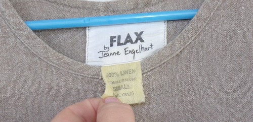 FLAX JEANNE ENGELHART Casual Style Dress Beige Pockets Size S - Picture 6 of 14