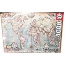 World Executive Map Educa 4000 Piece Jigsaw Puzzle New In Box Factory Sealed