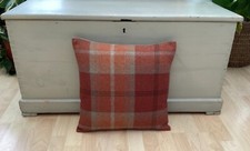 Double sided Balmoral Spice burnt orange rust Tartan Check Scatter cushion cover