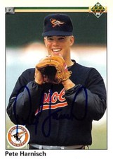 Pete Harnisch autographed Baseball Card (Baltimore Orioles) 1990 Upper Deck #623