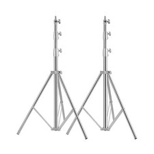 Stainless Steel Video Lighting Stands, Spring Cushioned Heavy Duty Tripod Sta...