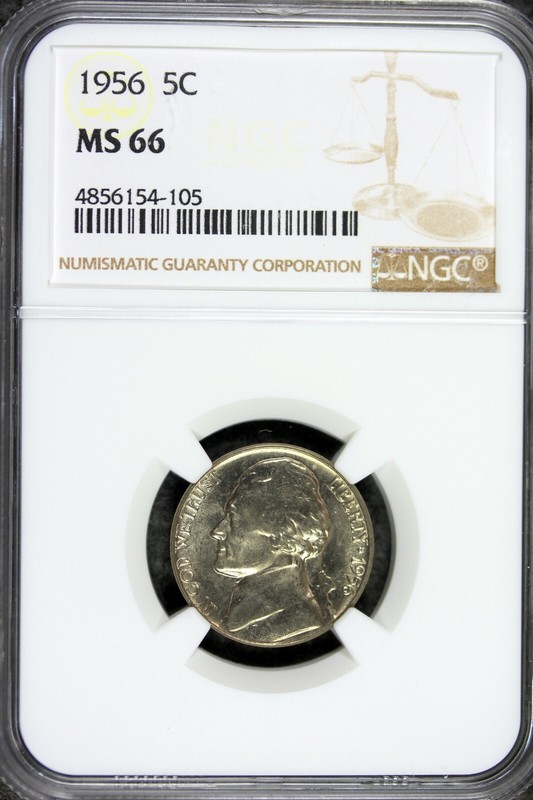 1956 - NGC MS66 JEFFERSON NICKEL!!  #B21528