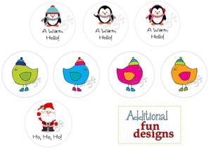 image is loading 60 seals 1 5 034 round christmas holiday