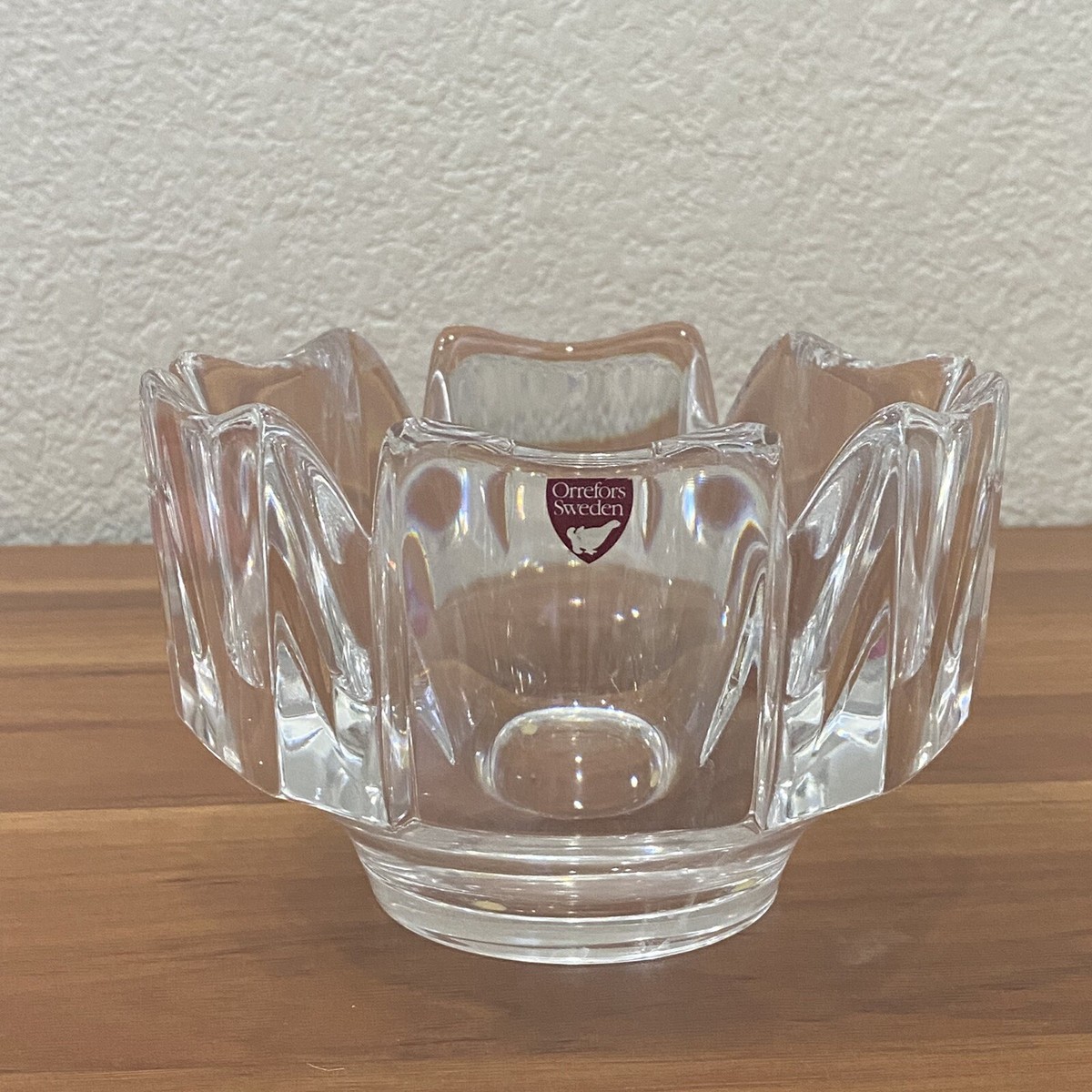 Vintage Orrefors Sweden Signed LH 1384-121 Lars Hellsten 6” Corona