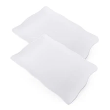 2-Pcs Melamine Serving Tray Set - Aesthetic Serving Platters and Trays with C...