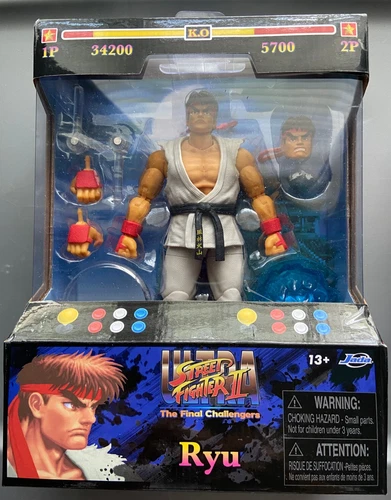 Jada Toys Street Fighter II Ryu 6" Action Figure New Sealed capcom