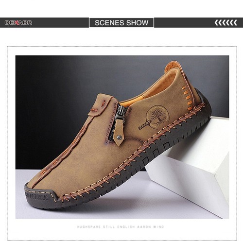 Handmade Casual Shoes Male Fashion Comfortable Loafers Soft Flats Driving Shoes - Picture 14 of 20