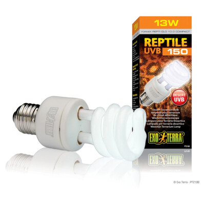 Exo Terra Reptile UVB 150 Compact Lampe - Für Wüstenreptilien, hohe UVB-Leistung