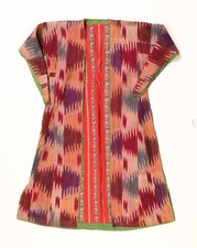 Fine Rare Silk Ikat Central Asia Uzbek Chapan Robe ca. first half 20th century