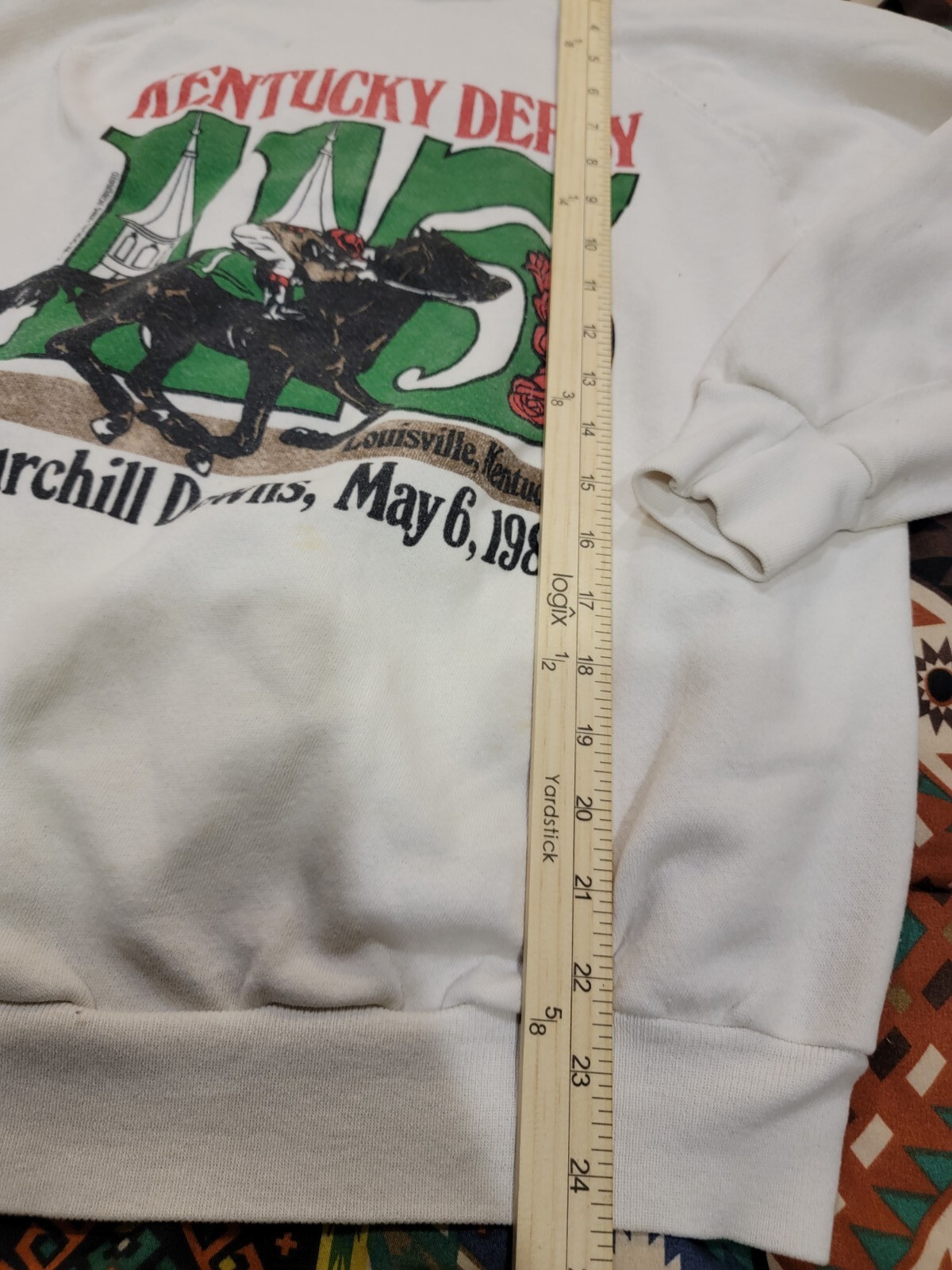 Vintage 1989 Crew Neck Kentucky Derby Sweatshirt Grap… Gem