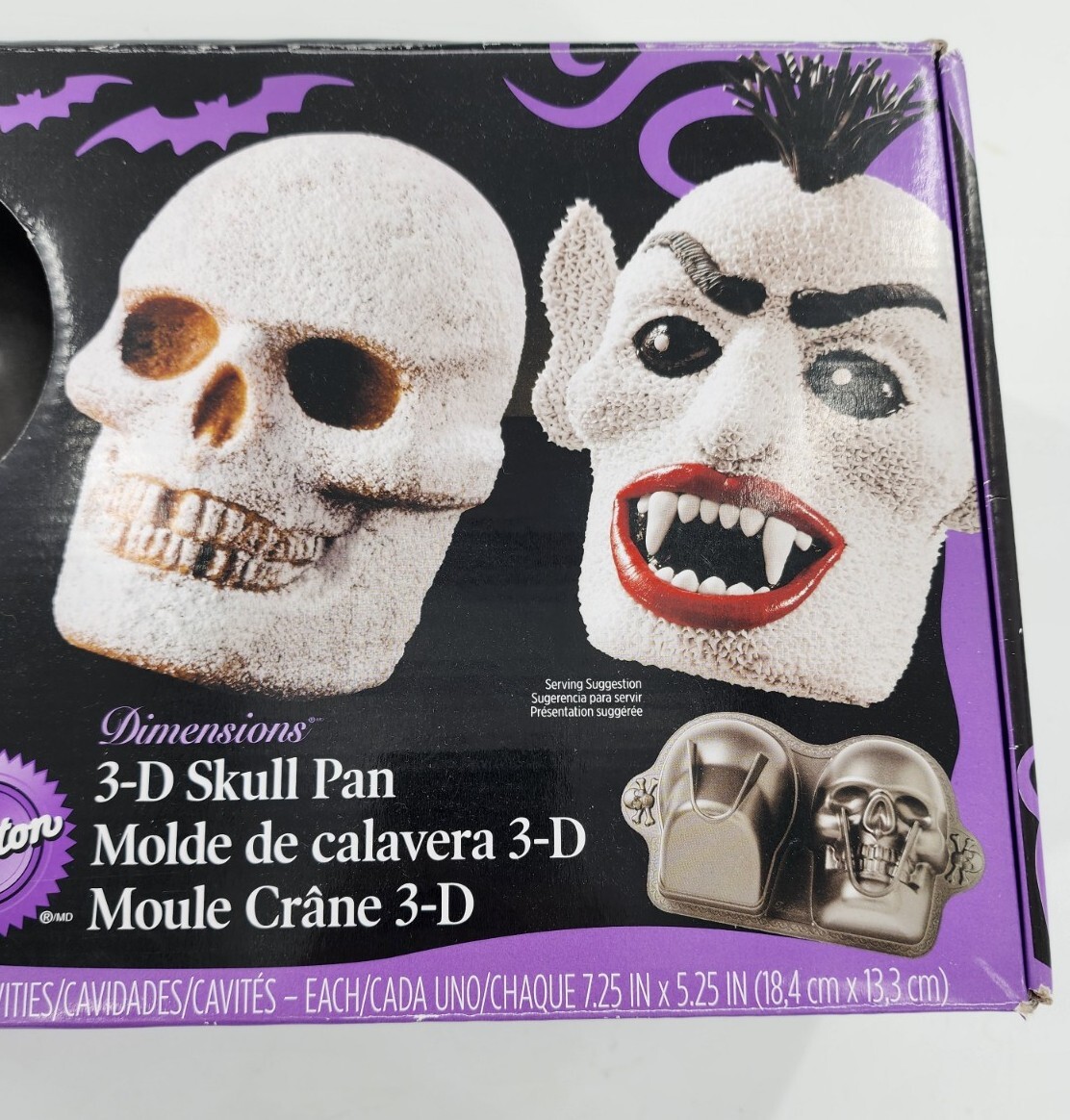 Wilton Dimensions 3D Skull Cake Pan Halloween Day Of The