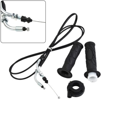 2x Moped Scooter Throttle Turn Handlebar Grips&Cable For GY6 125~150CC ATV Bike