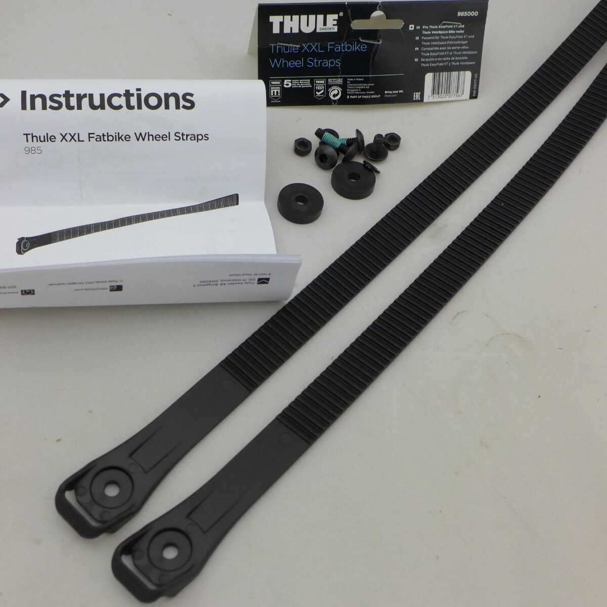 Thule XXL Fatbike Wheel Straps Zahnbänder 985 für 1 Fahrrad EasyFold