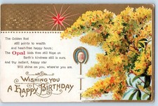 Dayton Kansas Ks Postcard Birthday The Golden Rod Embossed 1910 Antique Posted Dayton Kansas Ks Postcard Birthday The Golden Rod Embossed 1910 Antique Posted